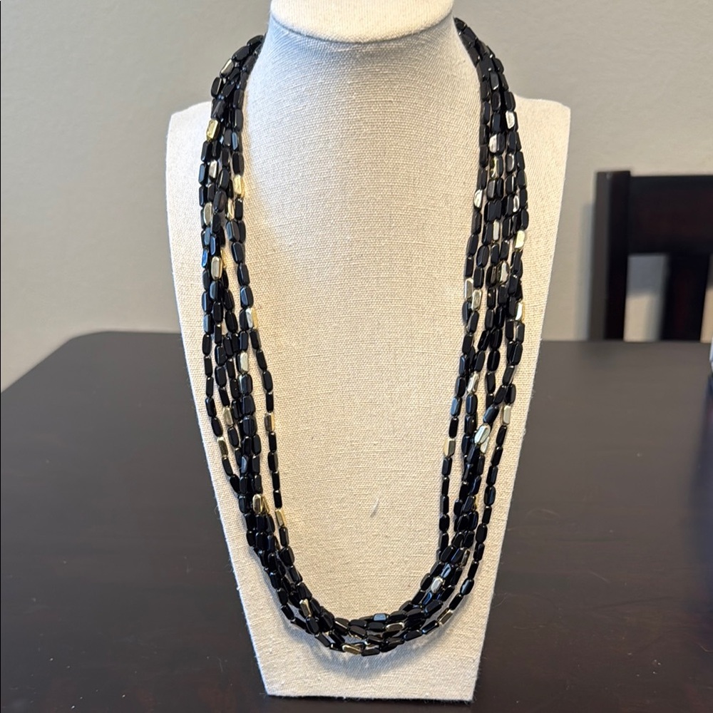 Park Lane Black and Gold Multi-Strand Necklace